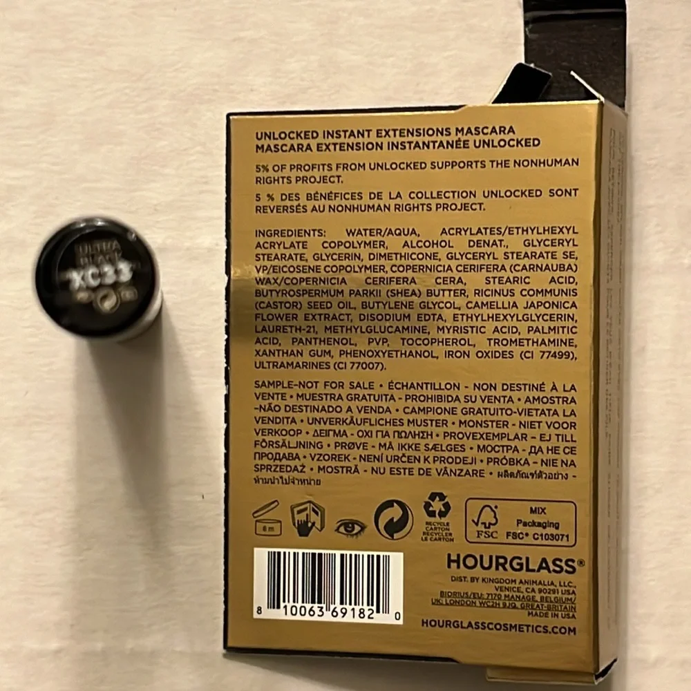 NIB Hourglass Unlocked Instant Extensions Lengthening Mascara Mini